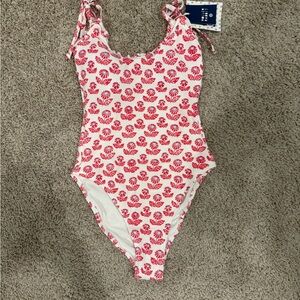 Roller Rabbit Pink and White Floral Swimsuit